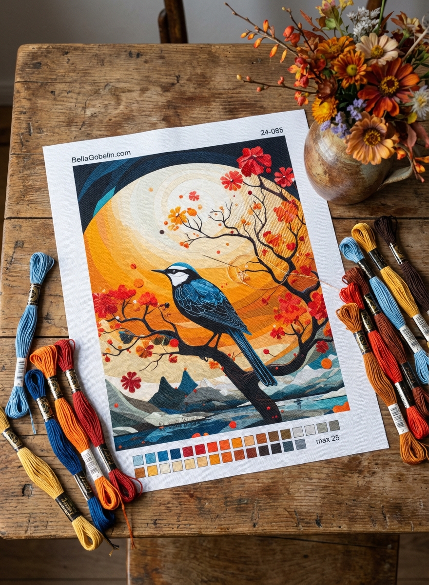 Eastern style bird portrait