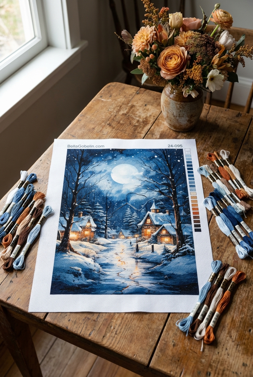 Winter Night in the Village