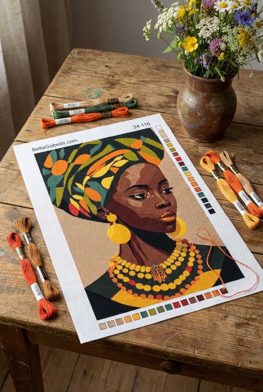 Portrait of an Afro woman