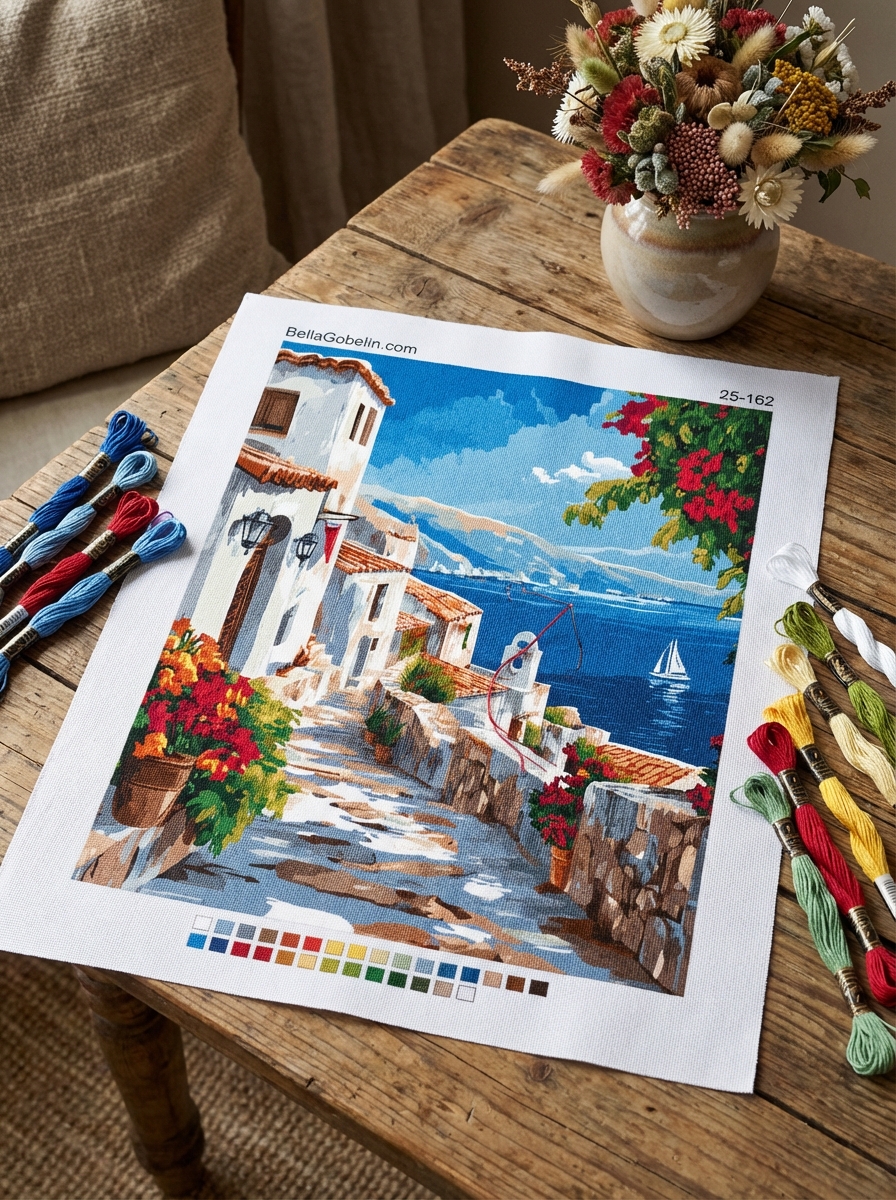 Flowered Mediterranean Streets Series