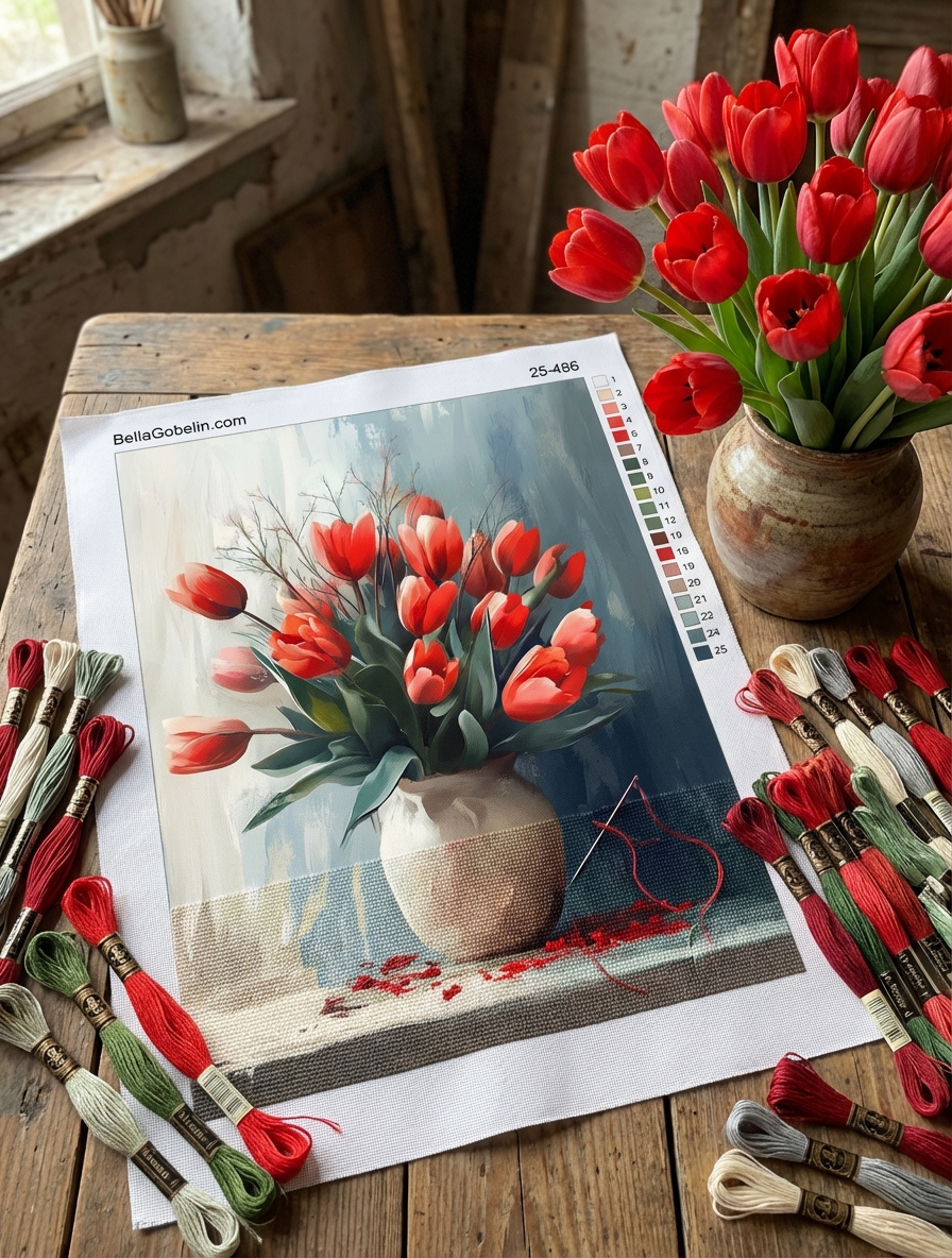 Red tulip bouquet