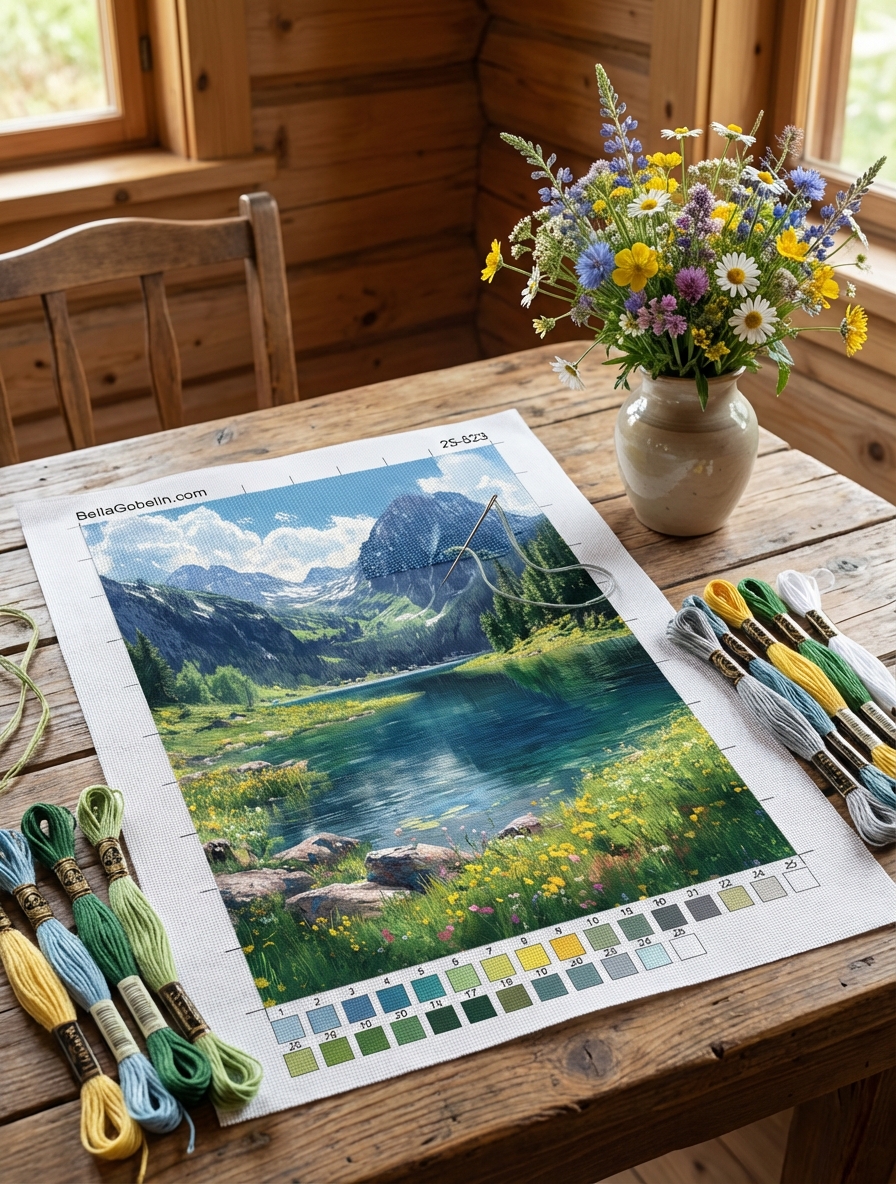 Wonderful lake between the mountains