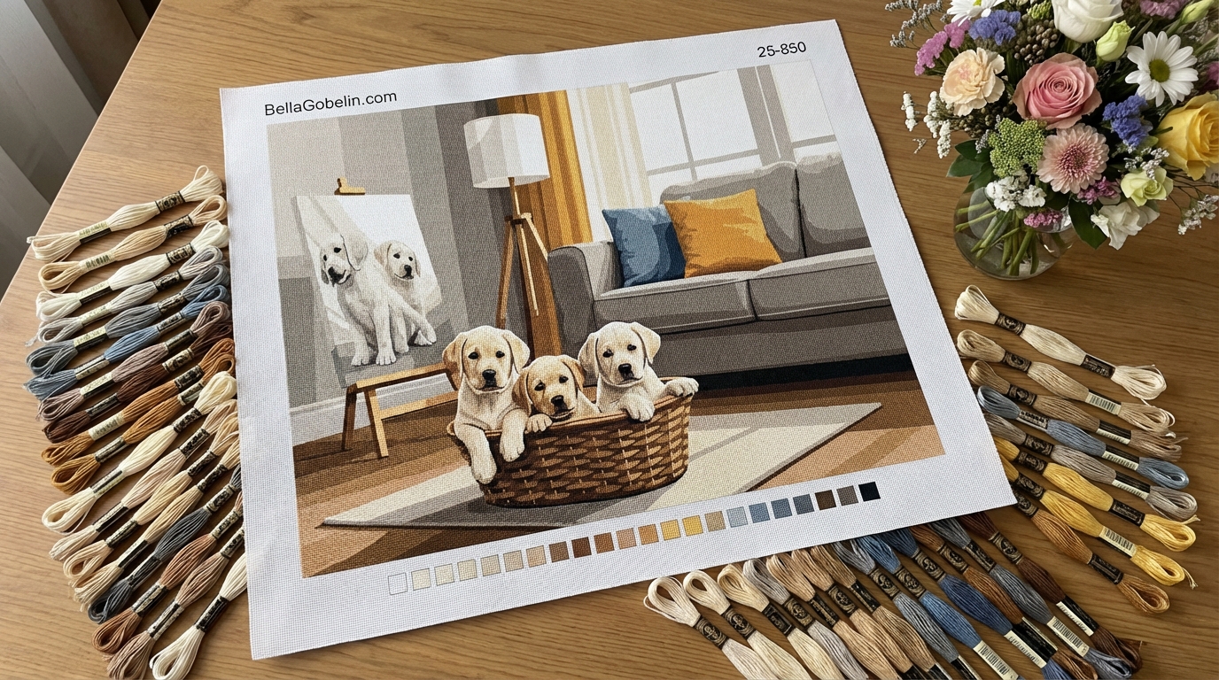  Puppies in the living room