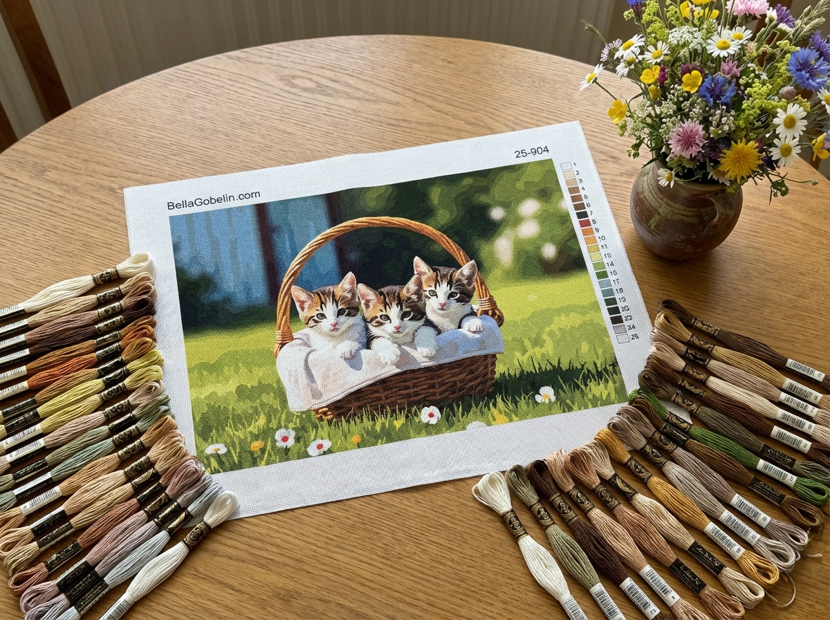 Kittens in a basket