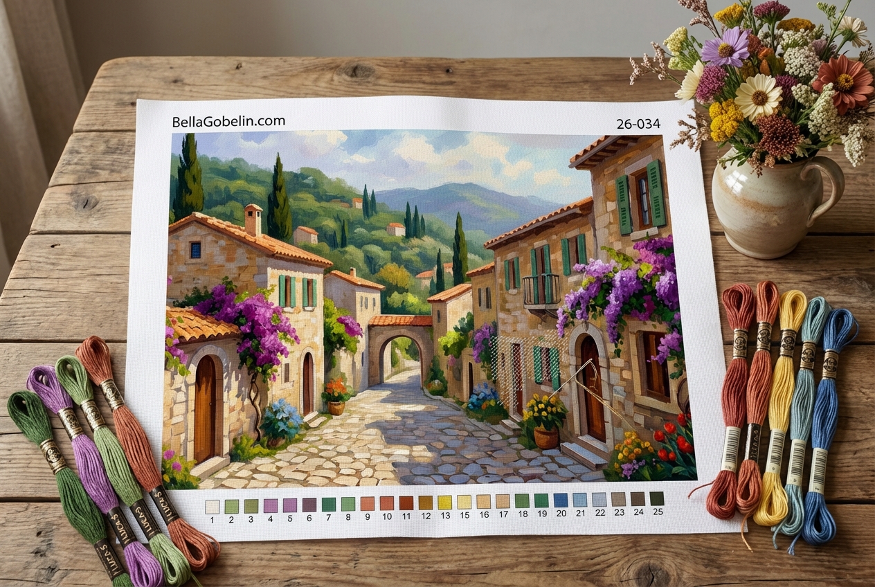 Italian small-town street scene