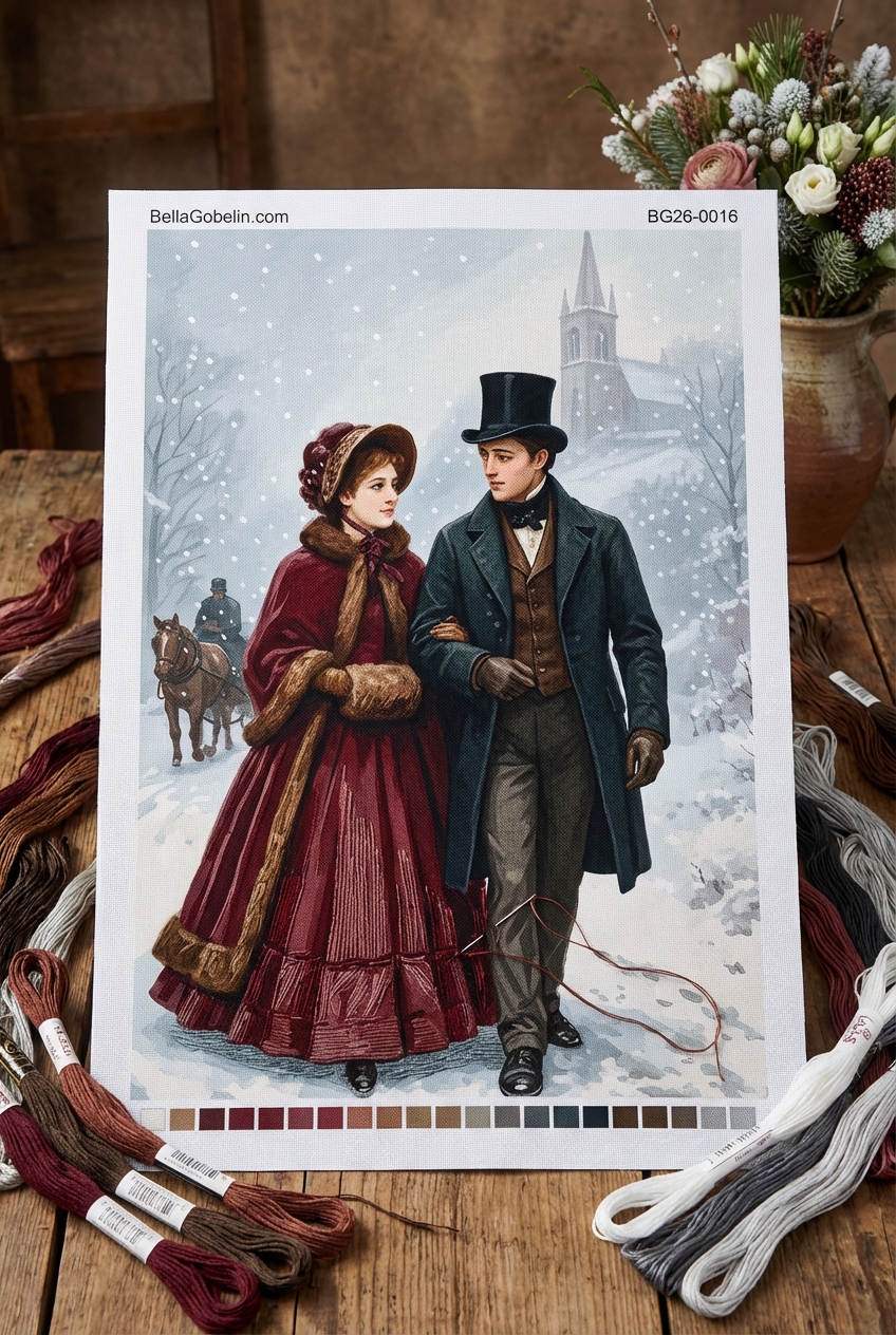 Winter walk in the snow