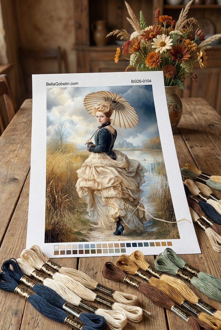 Elegant lady with an umbrella