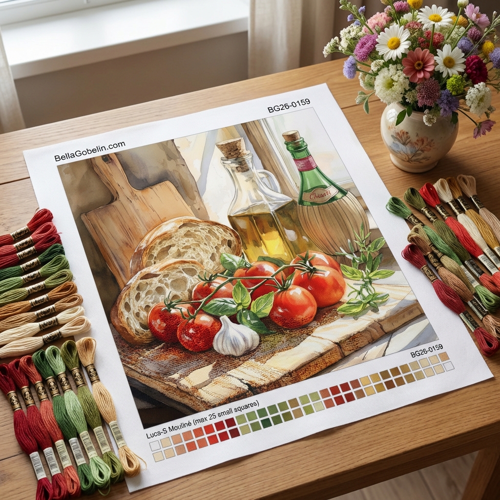 Still Life with Bread and Tomatoes - Variation 2