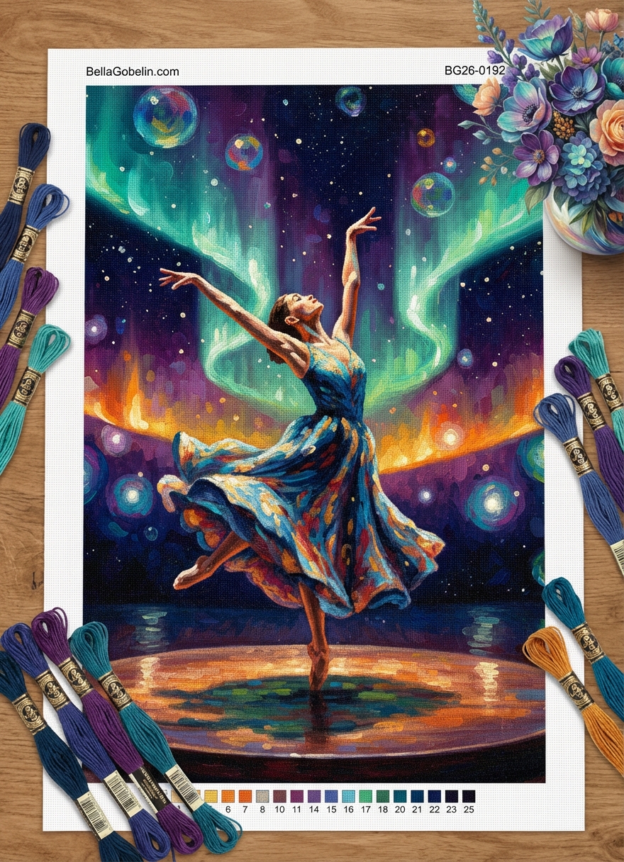 Ballet dancer in the night.