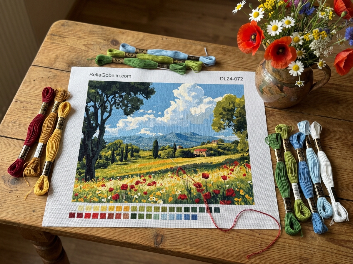 Tuscany with Poppies