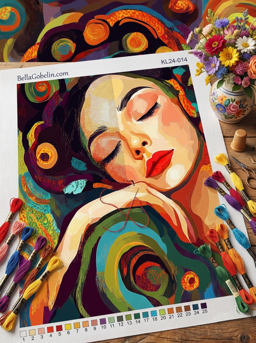 Klimt style: Resting