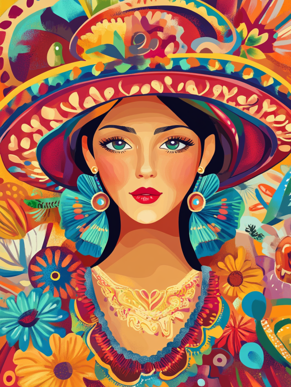 Spanyol stílusú hölgyportré