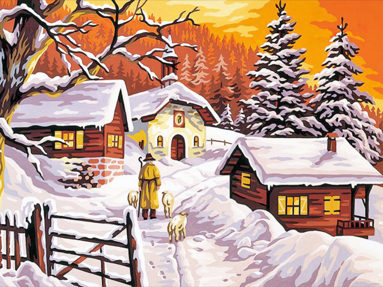 Havas házak a faluban