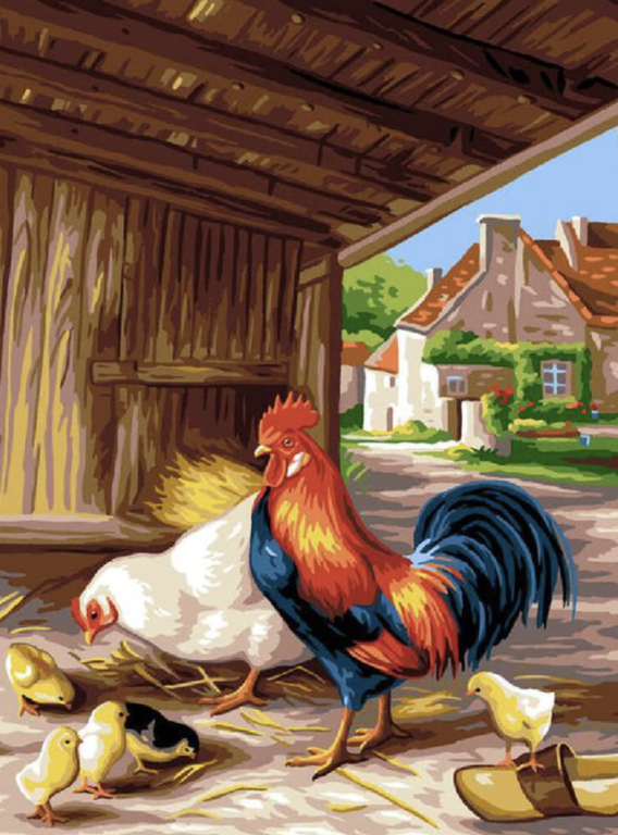 A kakas, a tyúk és a csibék
