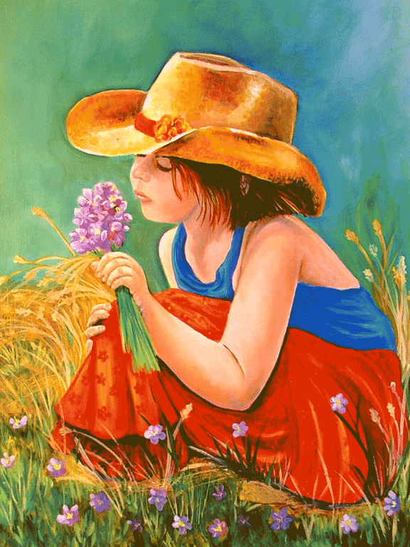 A virágszedő kislány