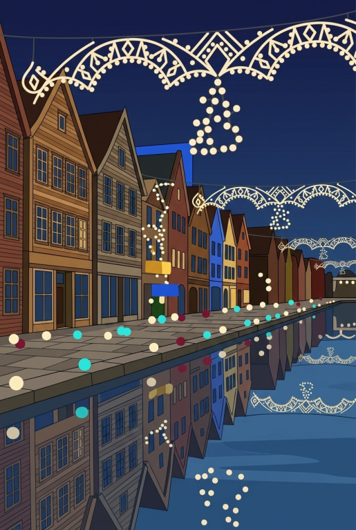 Éjszakai városi fények