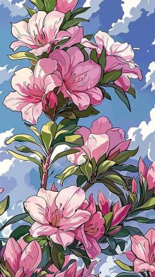 Blooming Japanese Cherry Tree