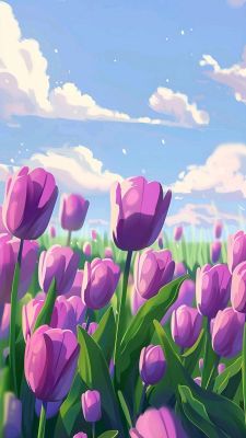 Purple tulips