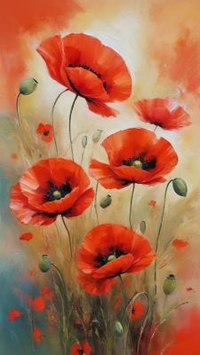 Red poppies