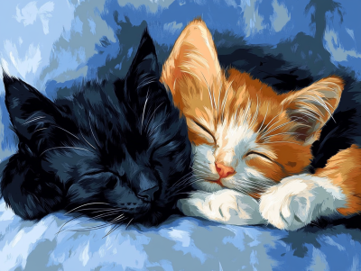 Lazy little kittens