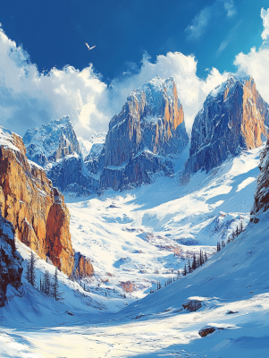 Among Snowy Rocks