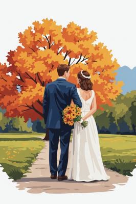 Autumn romance on the promenade