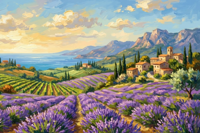 Italian lavender landscape