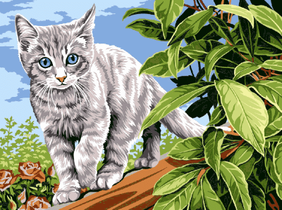 Naughty little kitten