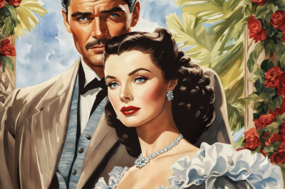 Romantic portrait with roses