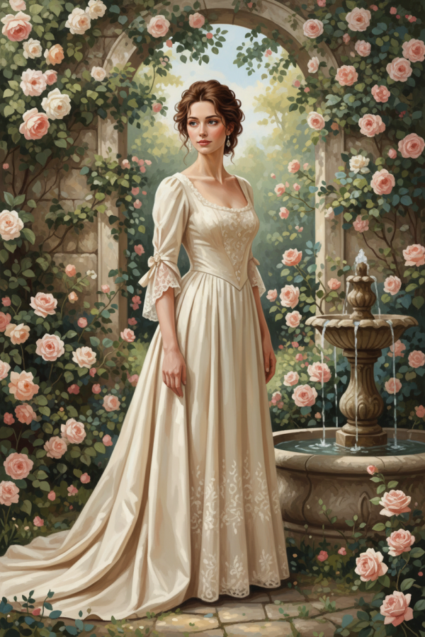 Lady in the Rose Garden