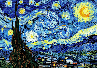 Starry Night needlepoint tapestry