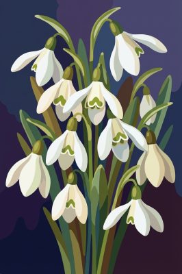 Snowdrops in a modern style