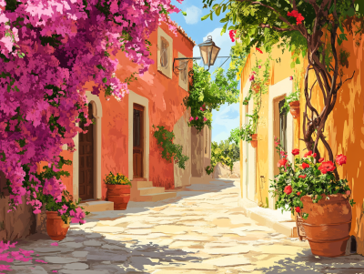Mediterranean courtyard