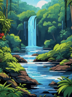 Waterfall in the Jungle