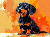 Dachshund portrait, dachshund dog