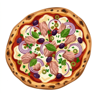 Tuna pizza