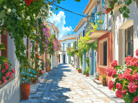 Mediterranean walkway