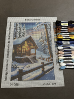 Snowfall at the mountain cottage